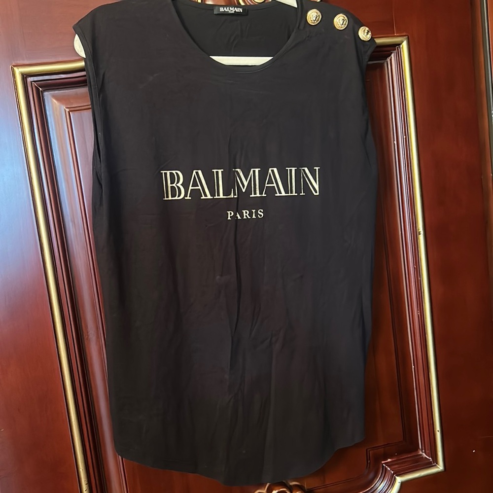 Balmain black muscle tee women’s size 44